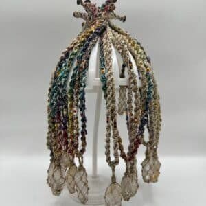Himalayan clear crystal Hemp Necklace