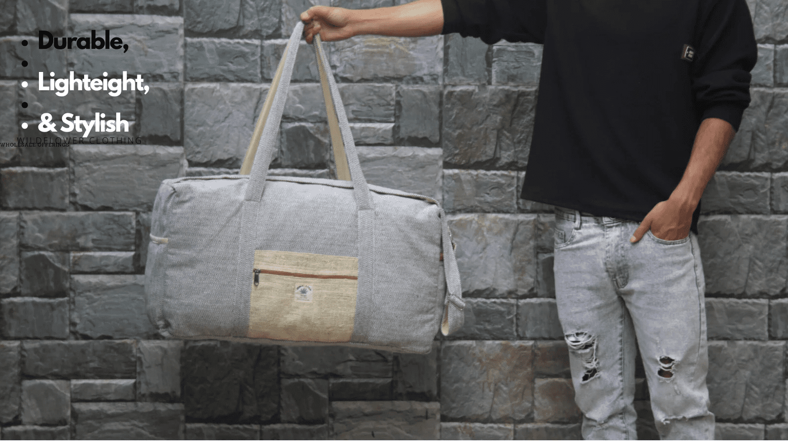 hemp duffel bags collection